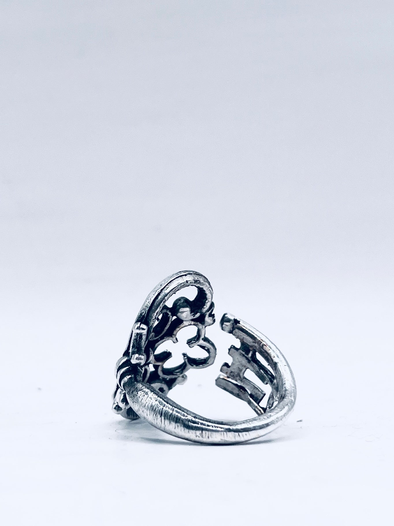Anello Artigianale “CHIAVE CORONA ARGENTO 925” Realizzato con Antica Chiave in Argento