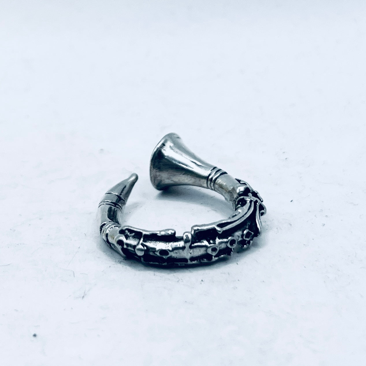 Anello Artigianale CLARINETTO Mod. CLASSICO  Realizzato con Antica SPILLA in Argento 800(Prima Metà del ’900)