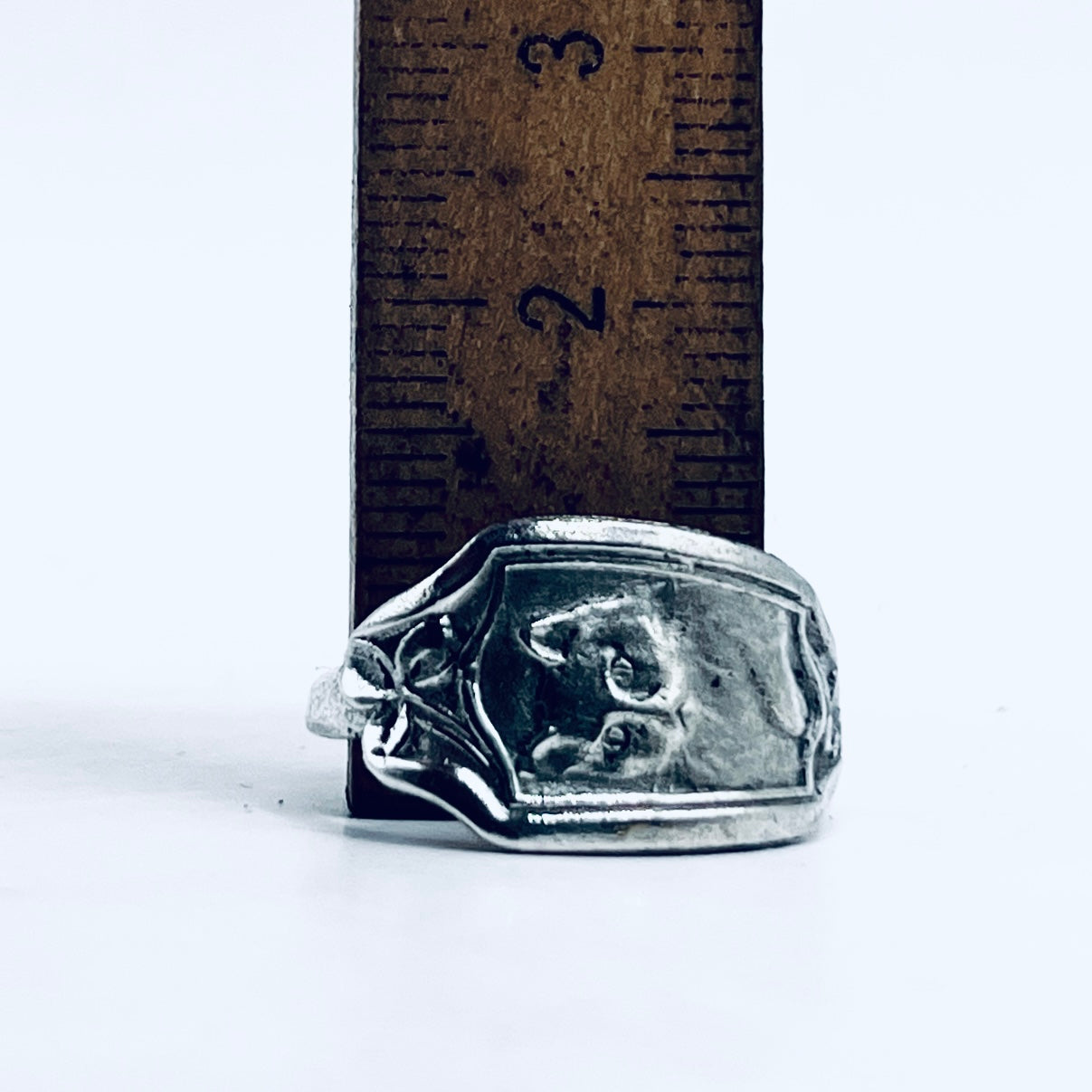 Anello Artigianale GATTO VIPPY 04 Mod. CLASSICO  Realizzato con Antica posata in Argento (Prima Metà del ’900