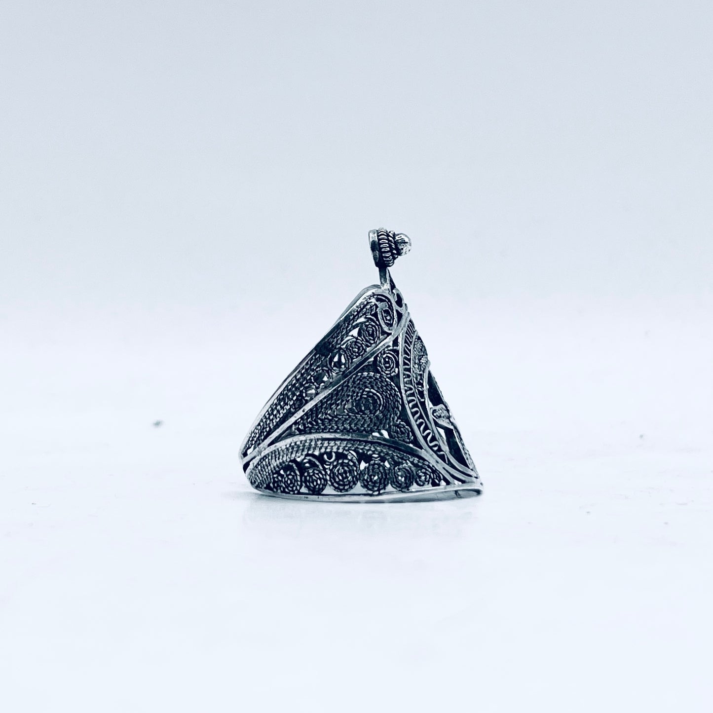 Anello Artigianale FILIGRANA Mod. SPILLA Realizzato con Antica spilla in Argento (Prima Metà del ’900)
