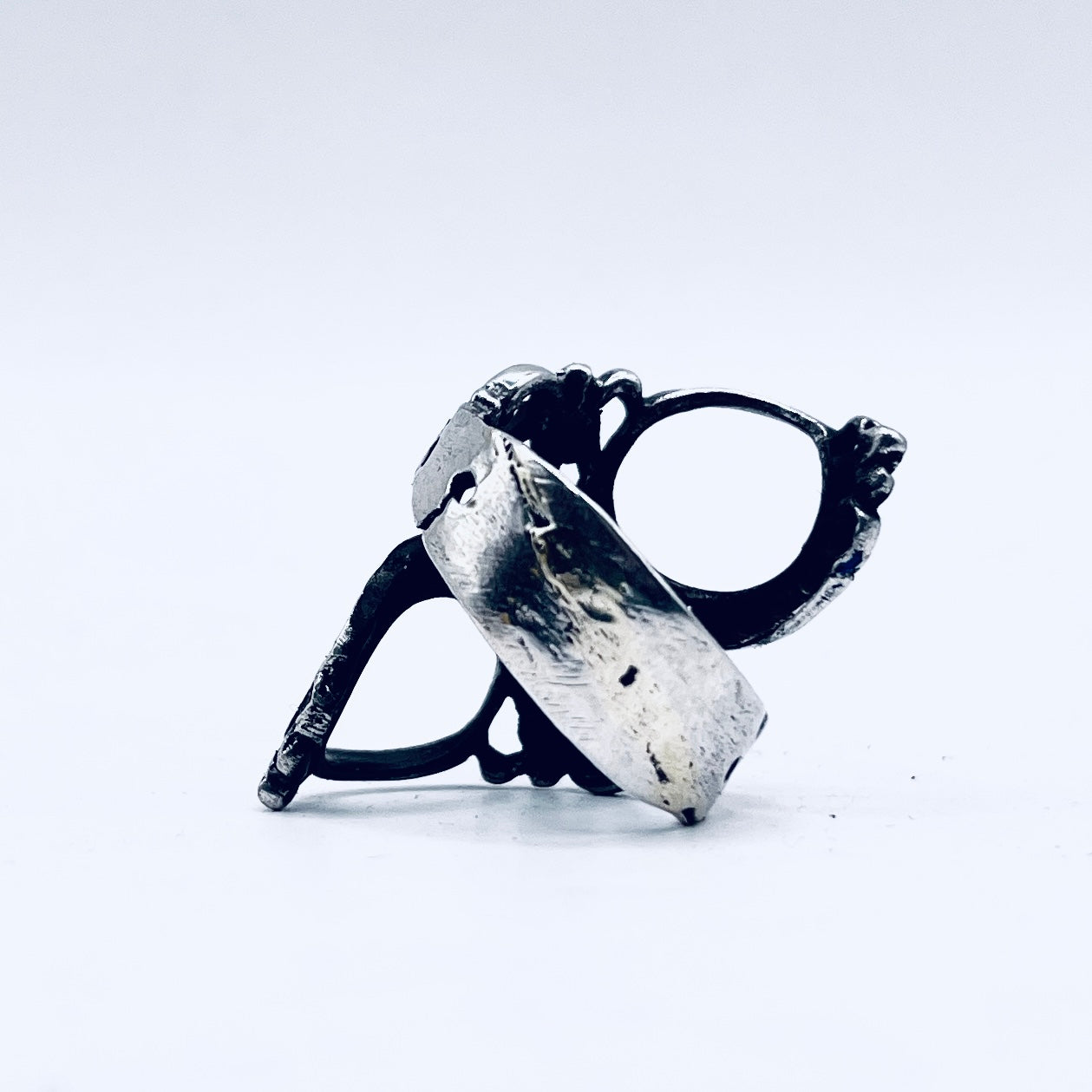 Anello Artigianale FORBICINE SARTA Mod. SPIRALE  Realizzato con Antica posata in Argento (Prima Metà del ’900)