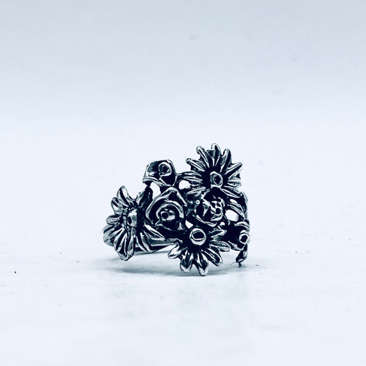 Anello Artigianale MARGHERITE Mod. CLASSICO  Realizzato con intero Antico Cucchiaino in Argento 800(Prima Metà del ’900)