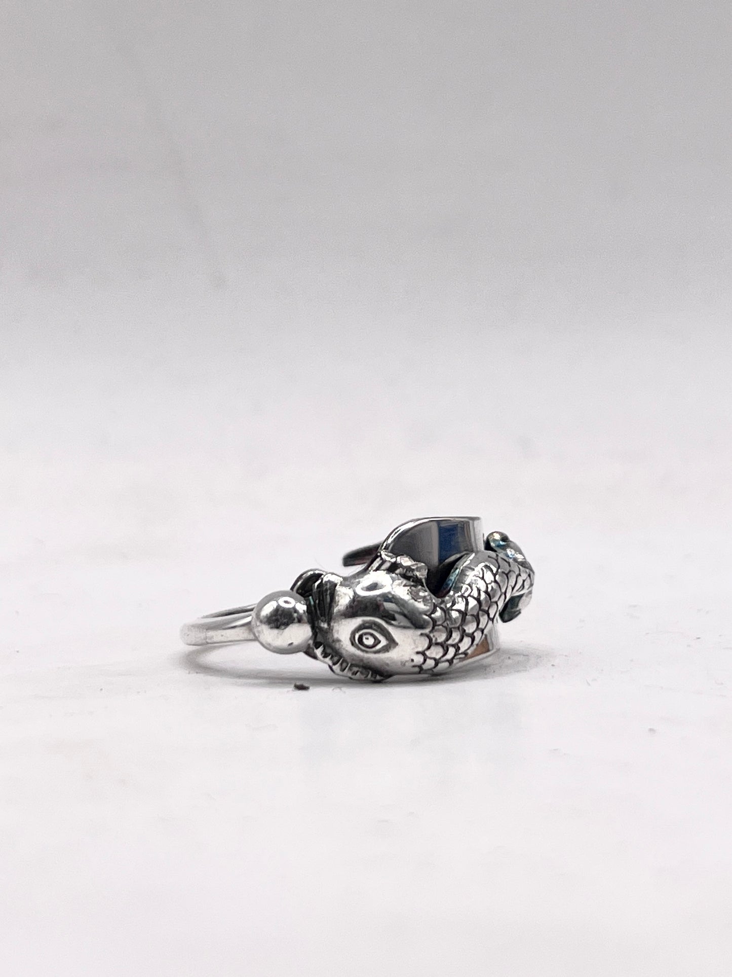 Anello Artigianale FEDINA/INTERO/SPIRALE DELFINO ARALDICO  Realizzato con Antica posata (Prima Metà del ’900)