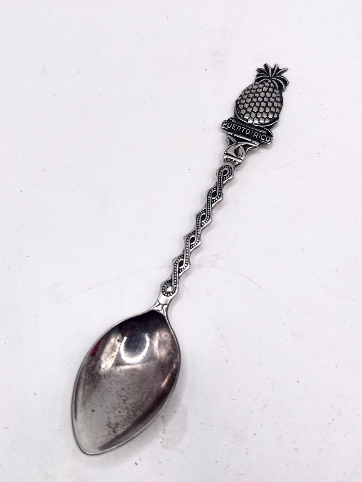 Anello Ananas Puerto Rico ricavato da una posata antica in lega d’argento – vista 11