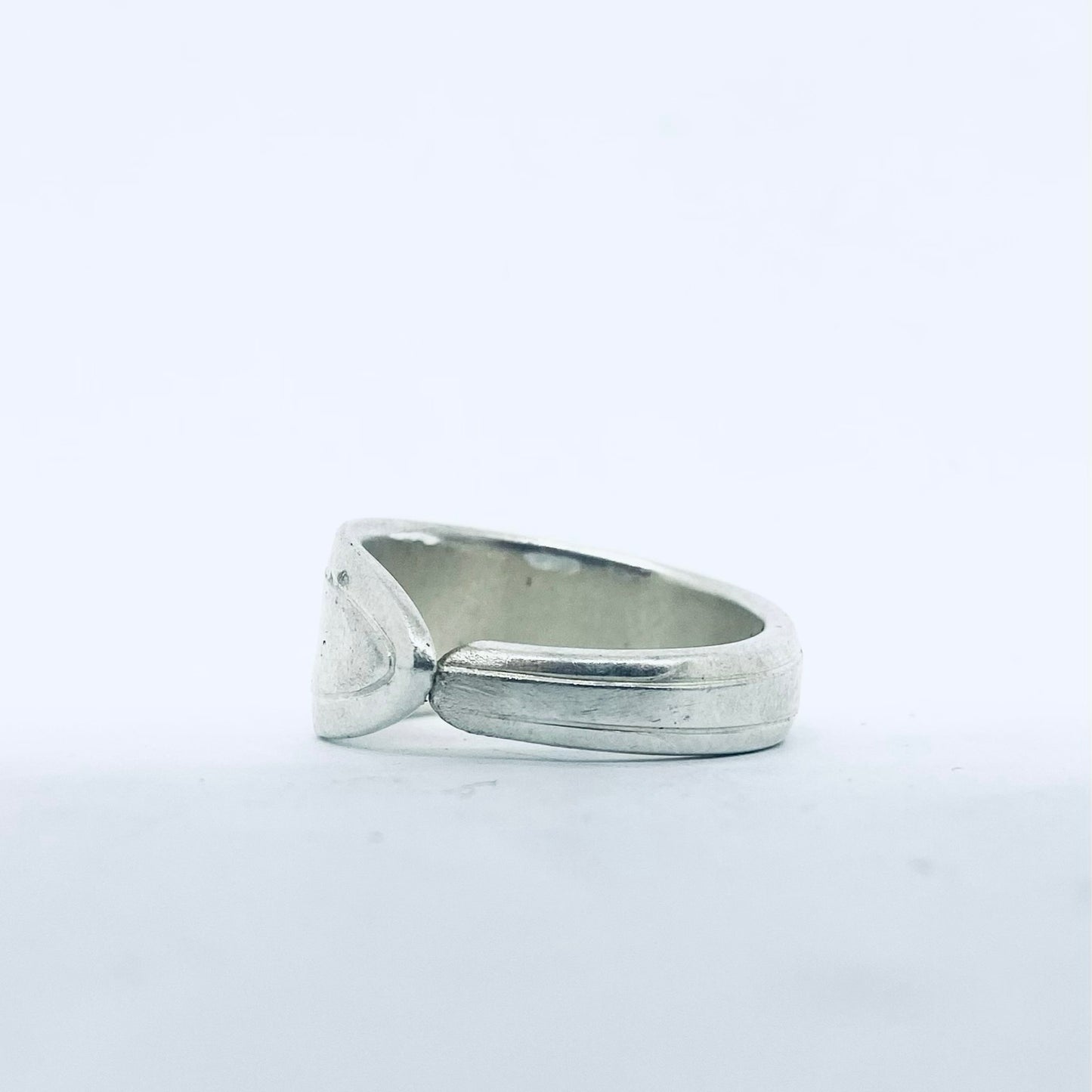Anello Artigianale Mod. CLASSICO  Realizzato con Antica posata in Argento (Prima Metà del ’900)