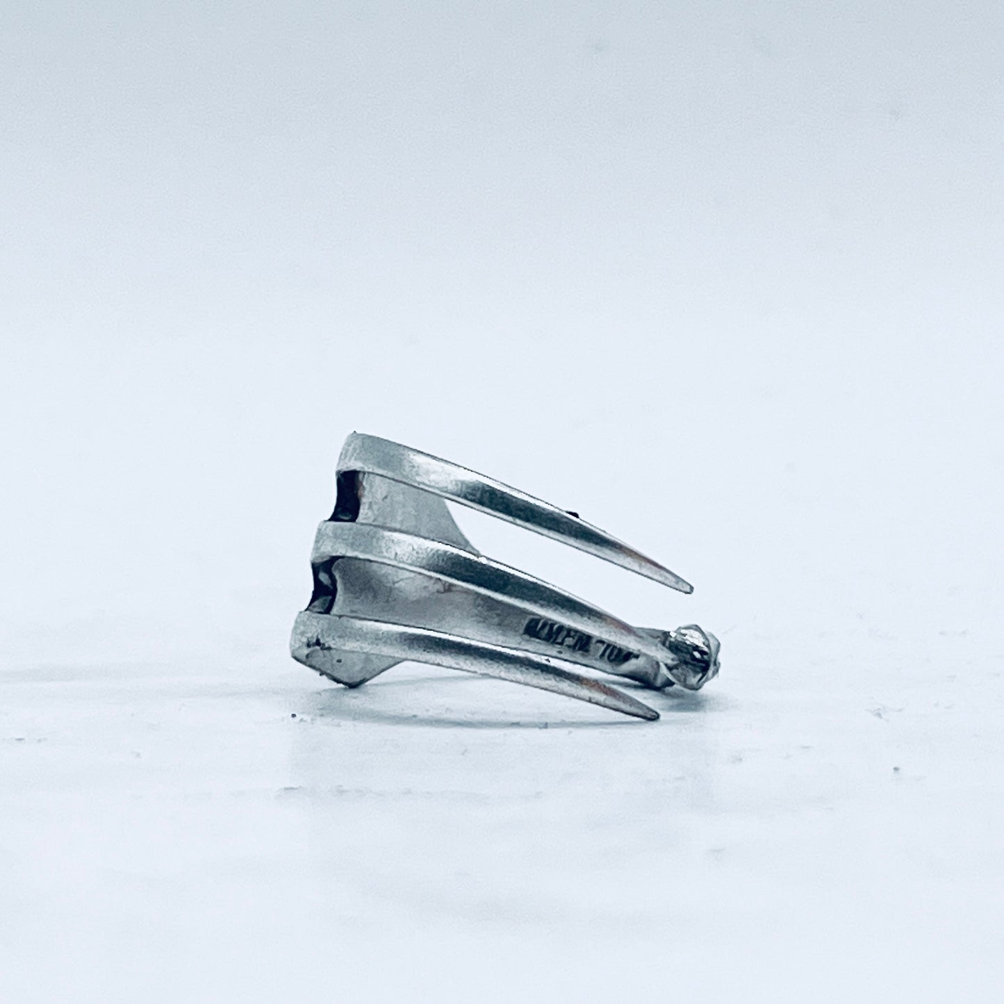 Anello Artigianale Mod. FORCHETTA  JUGENDSTIL Realizzato con Antica posata in Argento (Prima Metà del ’900)