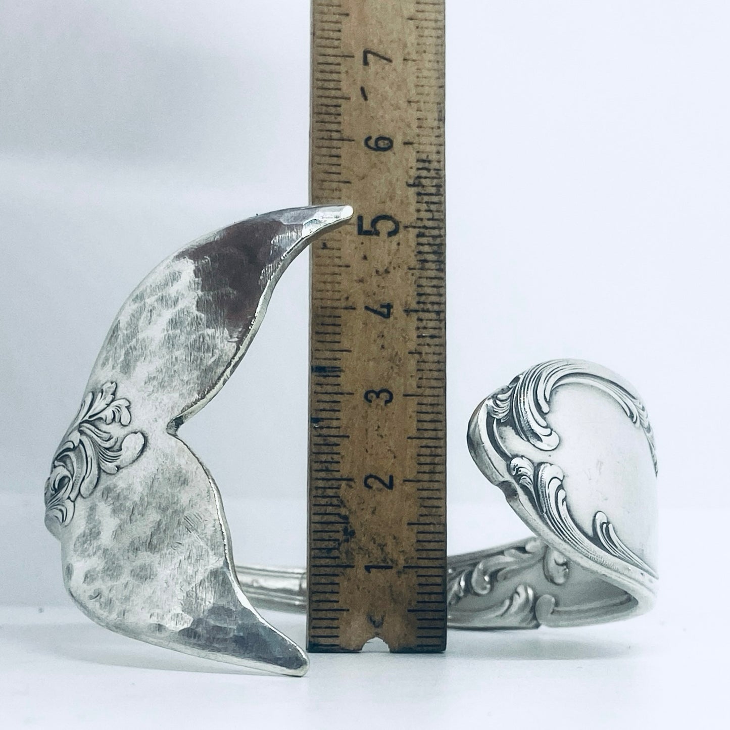 Bracciale Artigianale CODA Mod. CUCCHIAIO  Realizzato con Antica posata in Argento (Prima Metà del ’900)