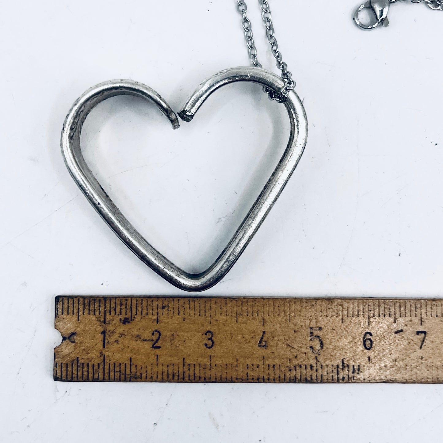 Pendente Artigianale Mod. CUORE Realizzato con Antica Posata in Argento (Prima Metà del ’900)