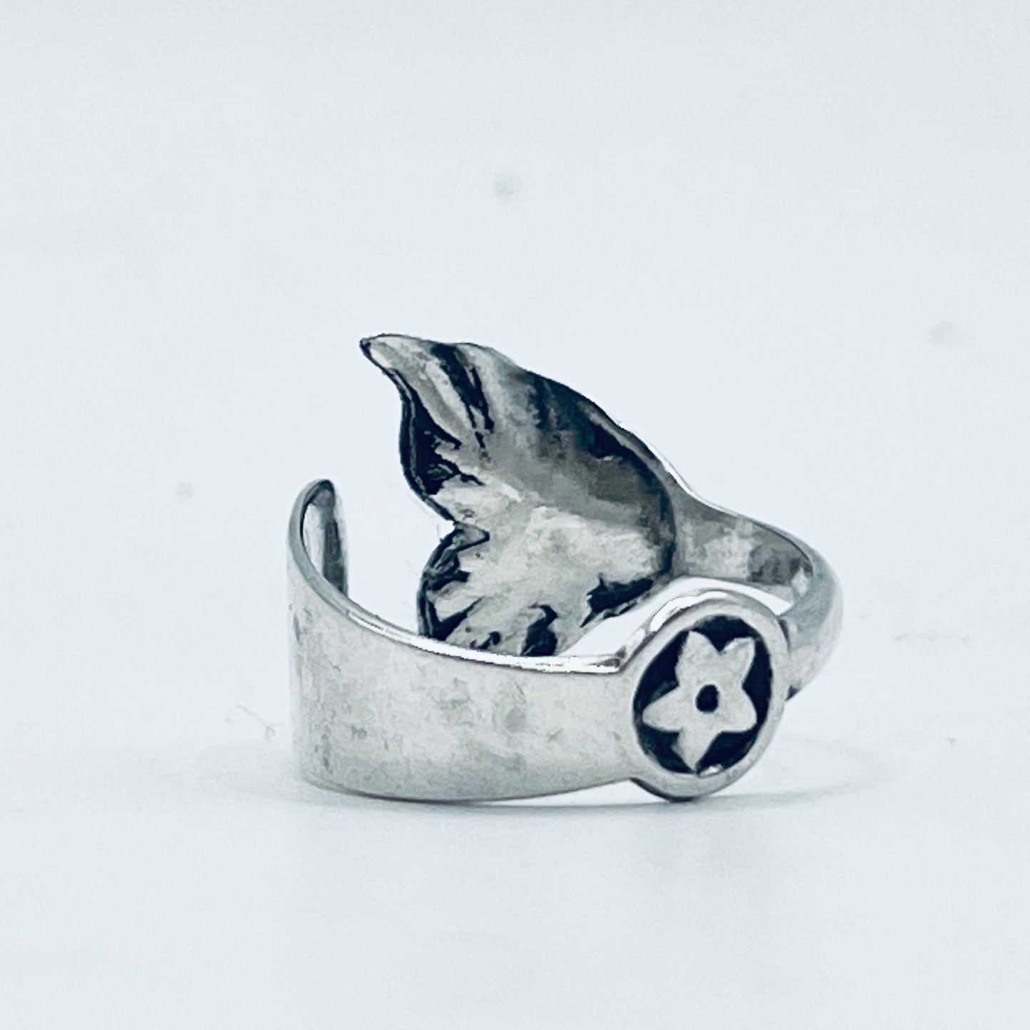 Anello Artigianale Mod. MINICODA#11 Realizzato con Antica posata in Argento (Prima Metà del ’900)