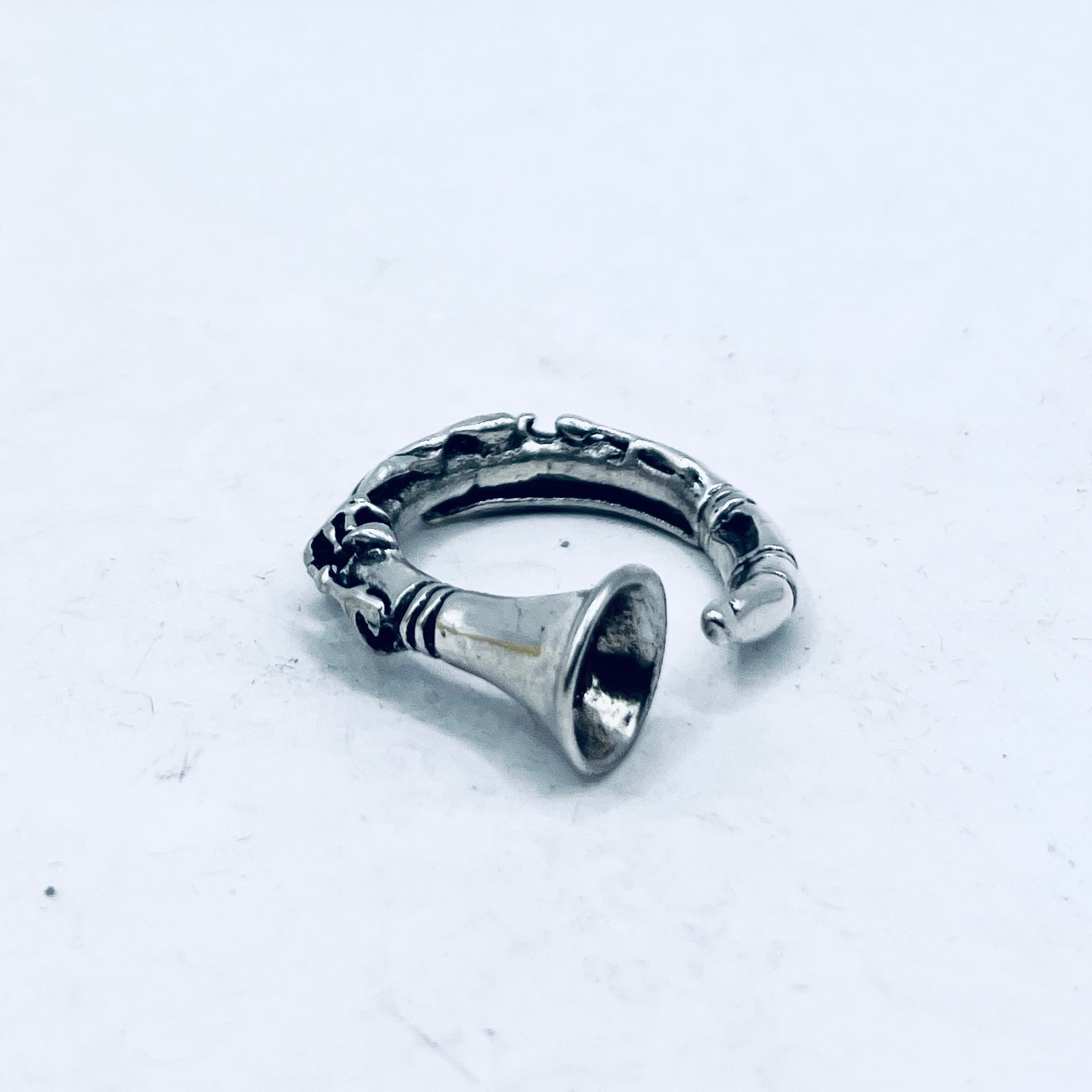 Anello Artigianale CLARINETTO Mod. CLASSICO  Realizzato con Antica SPILLA in Argento 800(Prima Metà del ’900)