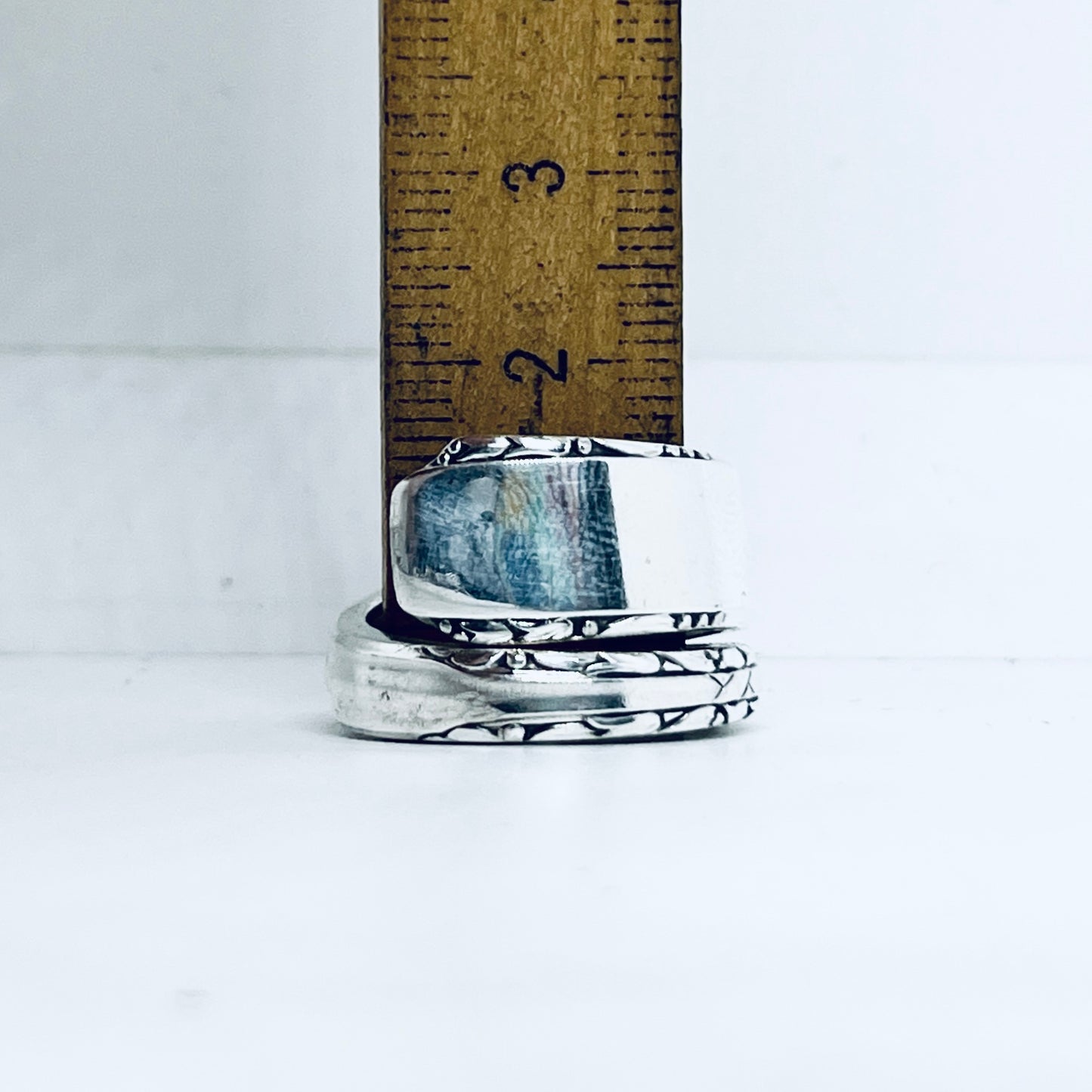 Anello Artigianale Mod. SPIRALE  Realizzato con Antica posata in Argento (Prima Metà del ’900)