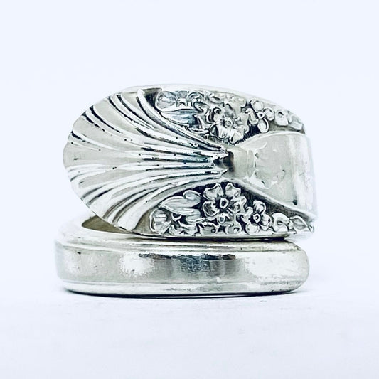 Anello Artigianale Mod. SPIRALE  Realizzato con Antica posata in Argento (Prima Metà del ’900)