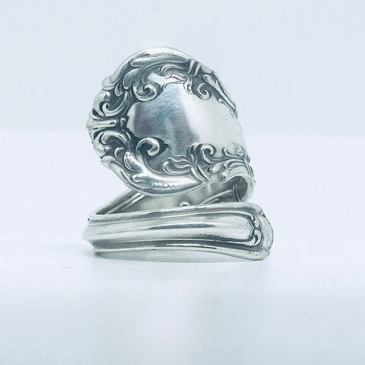 Anello Artigianale Mod. SPIRALE  Realizzato con Antica posata in Argento (Prima Metà del ’900)