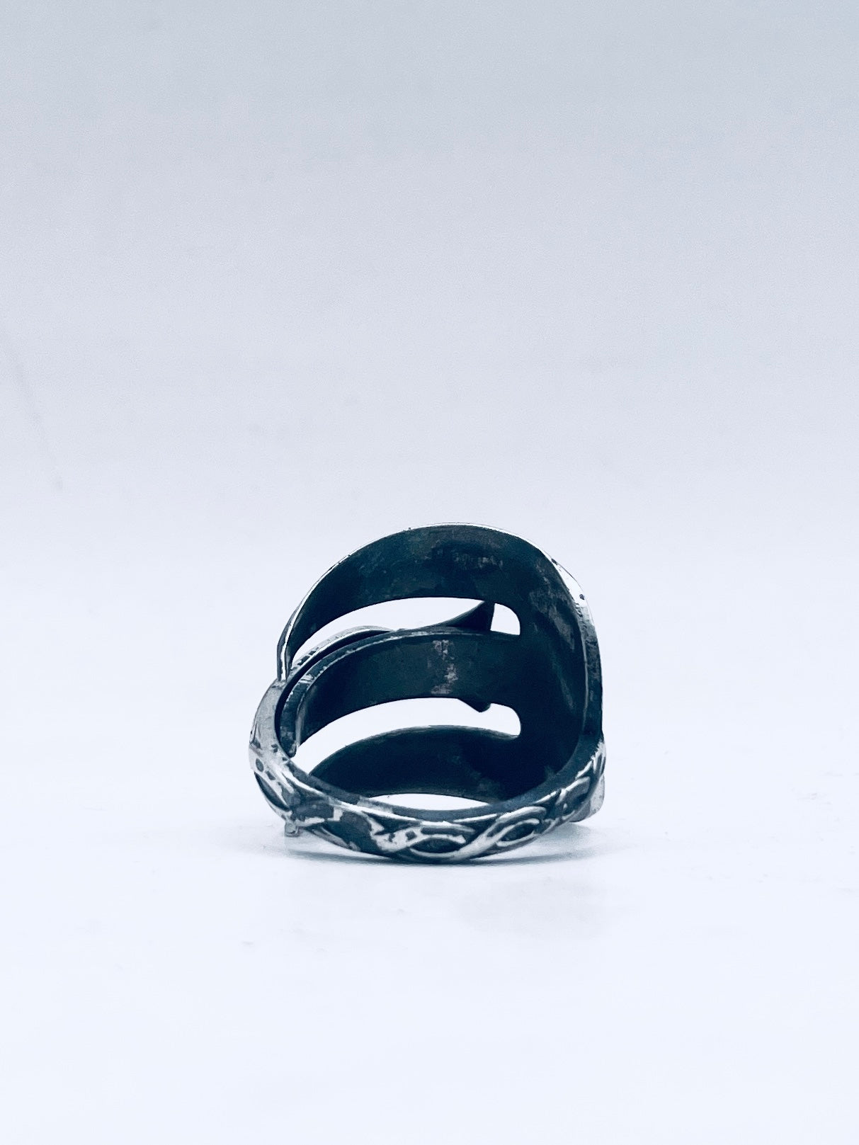 Anello Artigianale Mod. FORCHETTA TRIDENTE UOMO  Realizzato con Antica posata in Argento (Prima Metà del ’900)