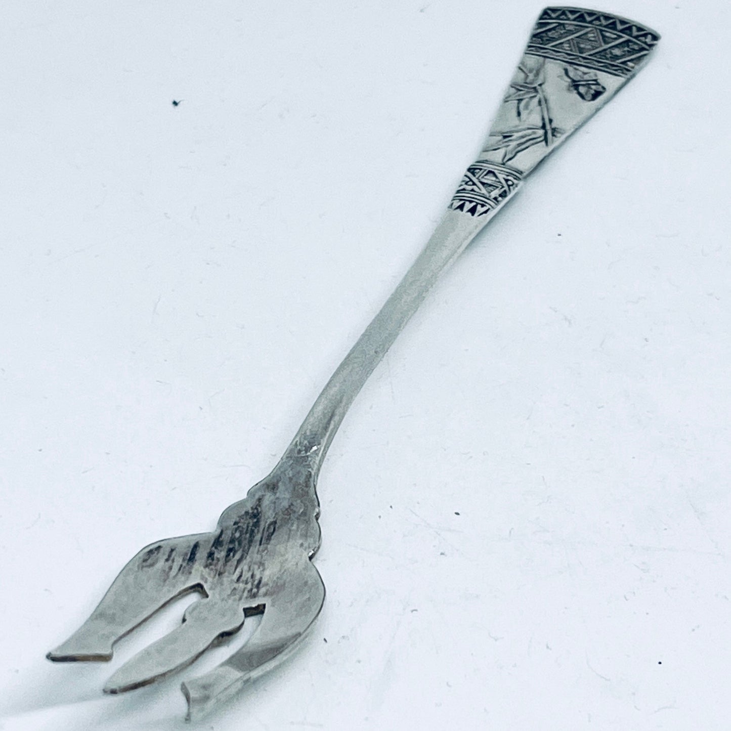 Antica forchetta da aperitivo in Argento Pattern Giappone (Prima Metà del ’900)