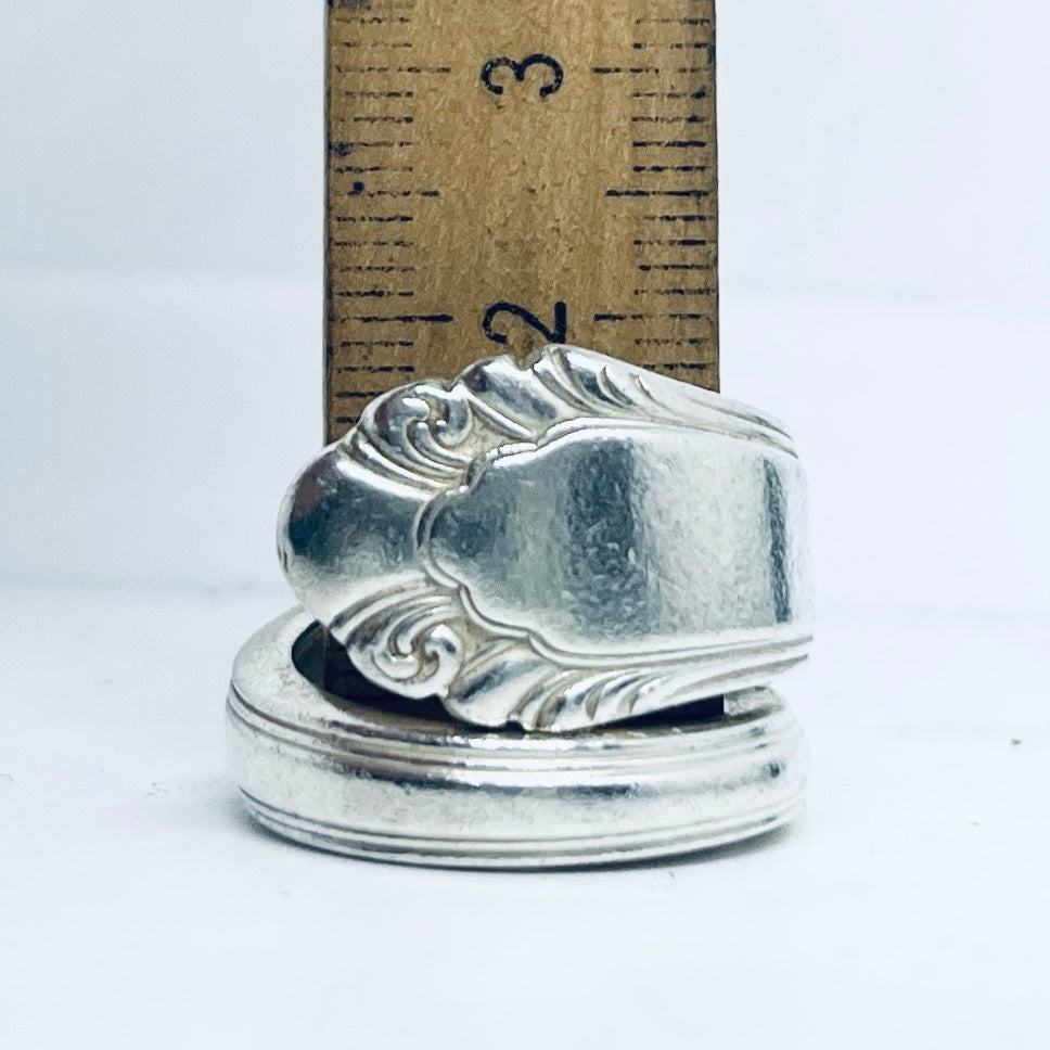 Anello Artigianale Mod. SPIRALE  Realizzato con Antica posata in Argento (Prima Metà del ’900)
