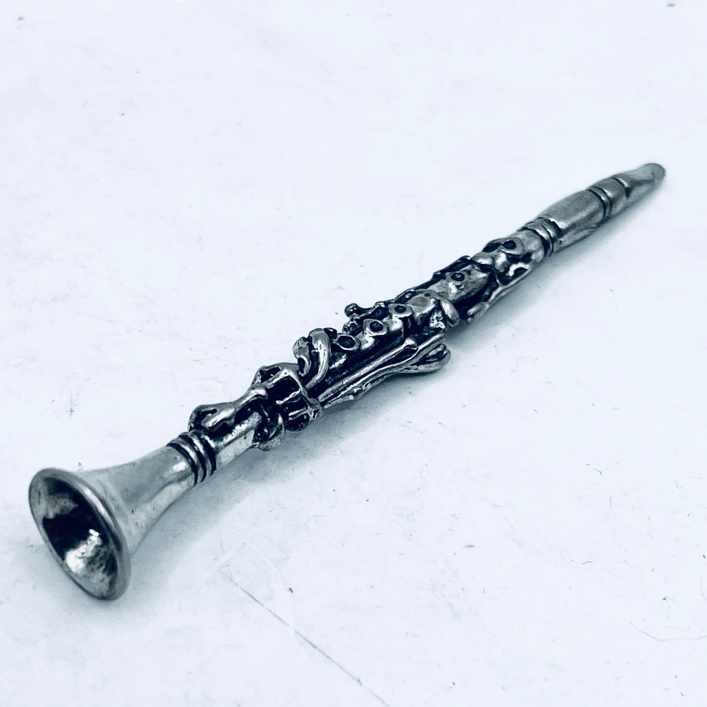 Anello Artigianale CLARINETTO Mod. CLASSICO  Realizzato con Antica SPILLA in Argento 800(Prima Metà del ’900)