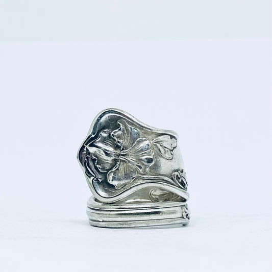 Anello Artigianale Mod. SPIRALE  Realizzato con Antica posata in Argento (Prima Metà del ’900)