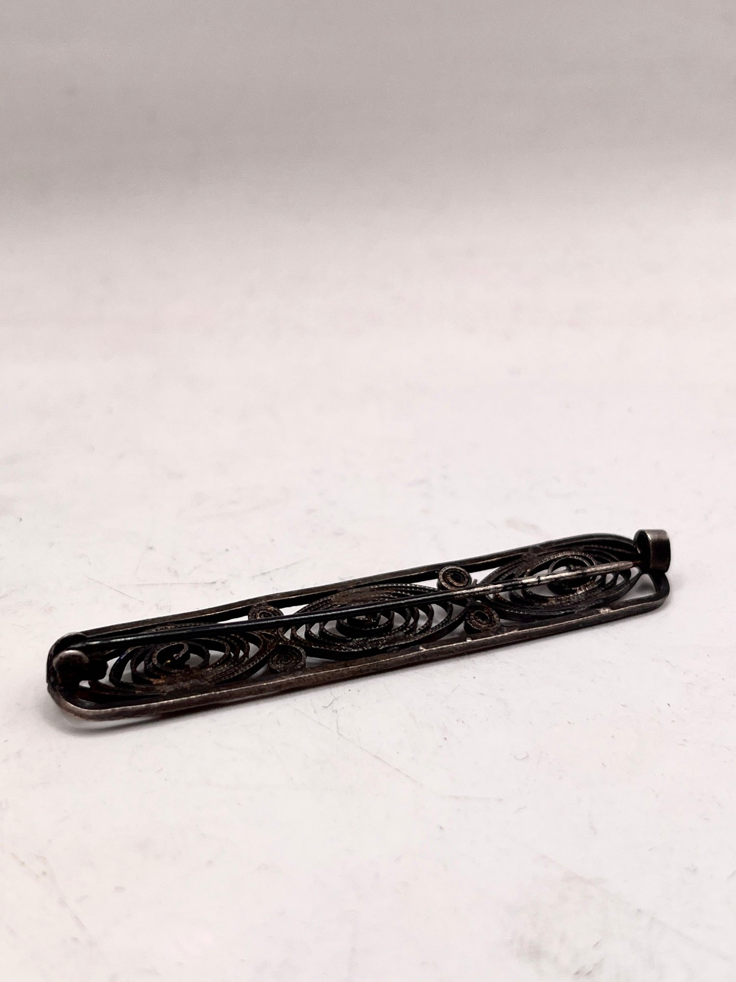 Anello Artigianale SPILLA IPNOSI Mod. SPILLA FILIGRANA Realizzato con Antica spilla in Argento (Prima Metà del ’900)