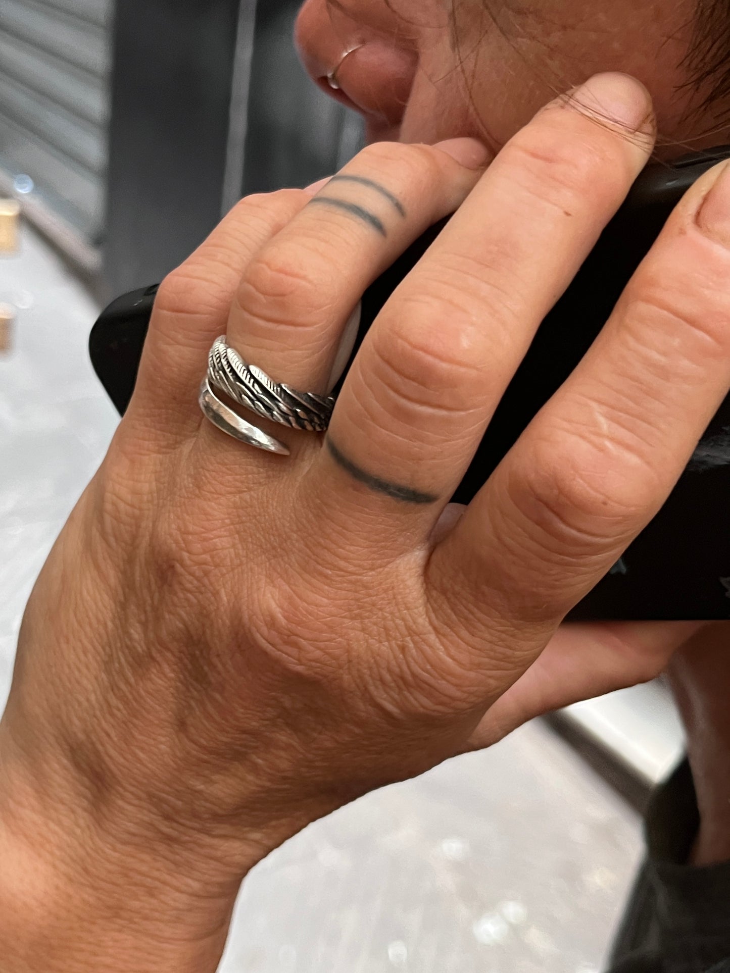 Anello Artigianale ALZAVOLO Mod. SPIRALE  Realizzato con  Antico tagliacarte in Argento (Prima Metà del ’900)