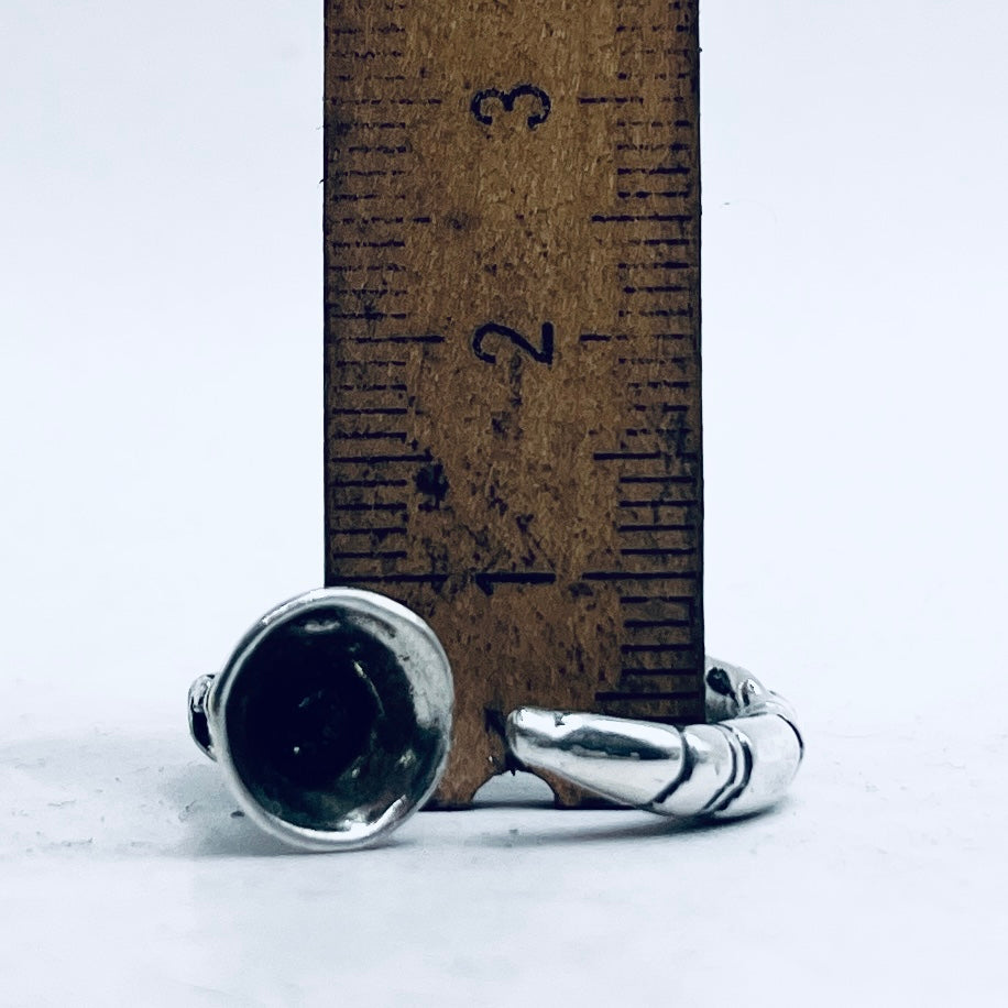 Anello Artigianale CLARINETTO Mod. CLASSICO  Realizzato con Antica SPILLA in Argento 800(Prima Metà del ’900)