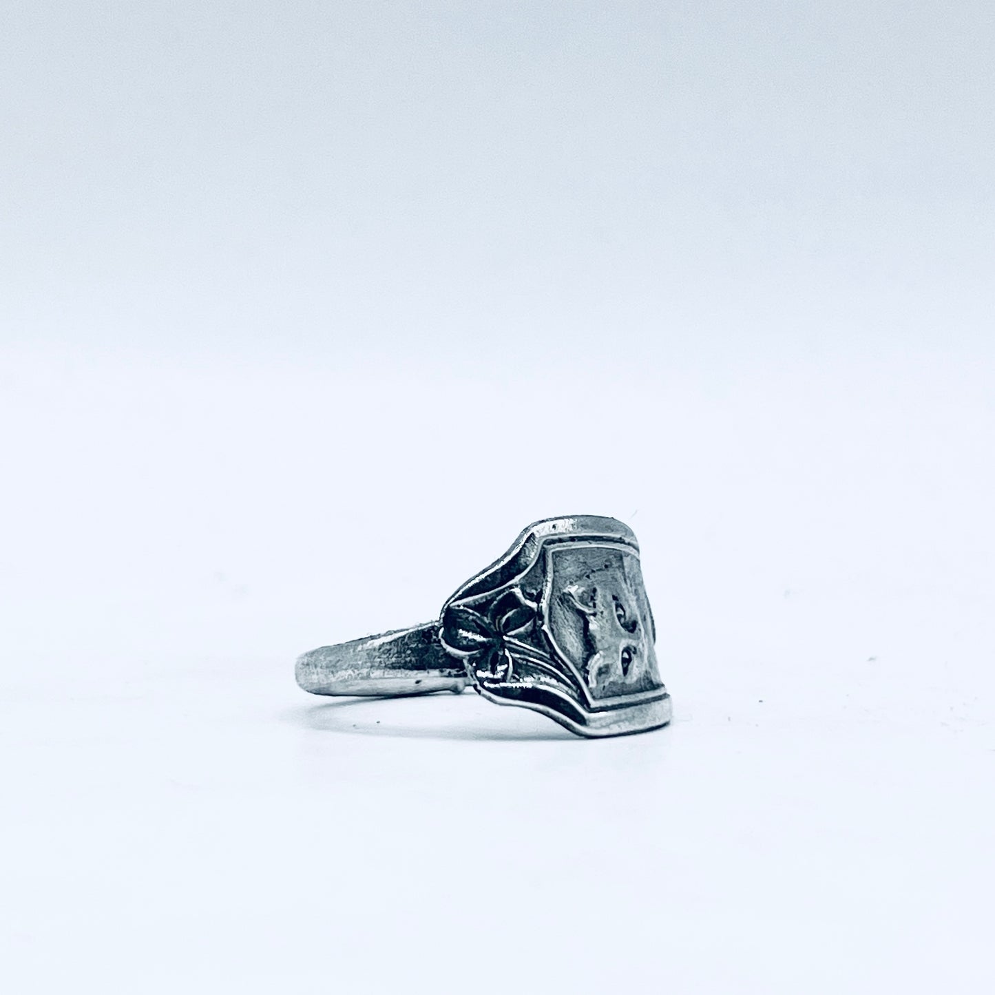 Anello Artigianale GATTO VIPPY 04 Mod. CLASSICO  Realizzato con Antica posata in Argento (Prima Metà del ’900