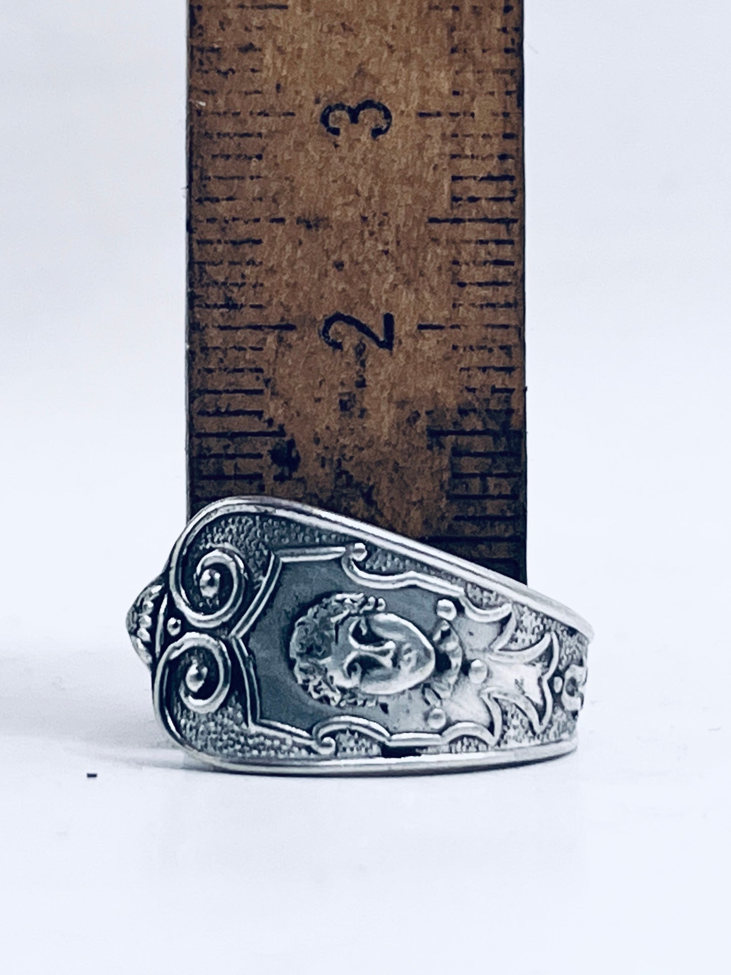 Anello Artigianale + Pendente (in omaggio) MASCHERONE Mod. CLASSICO  Realizzato con Antica posata in Argento (Prima Metà del ’900)