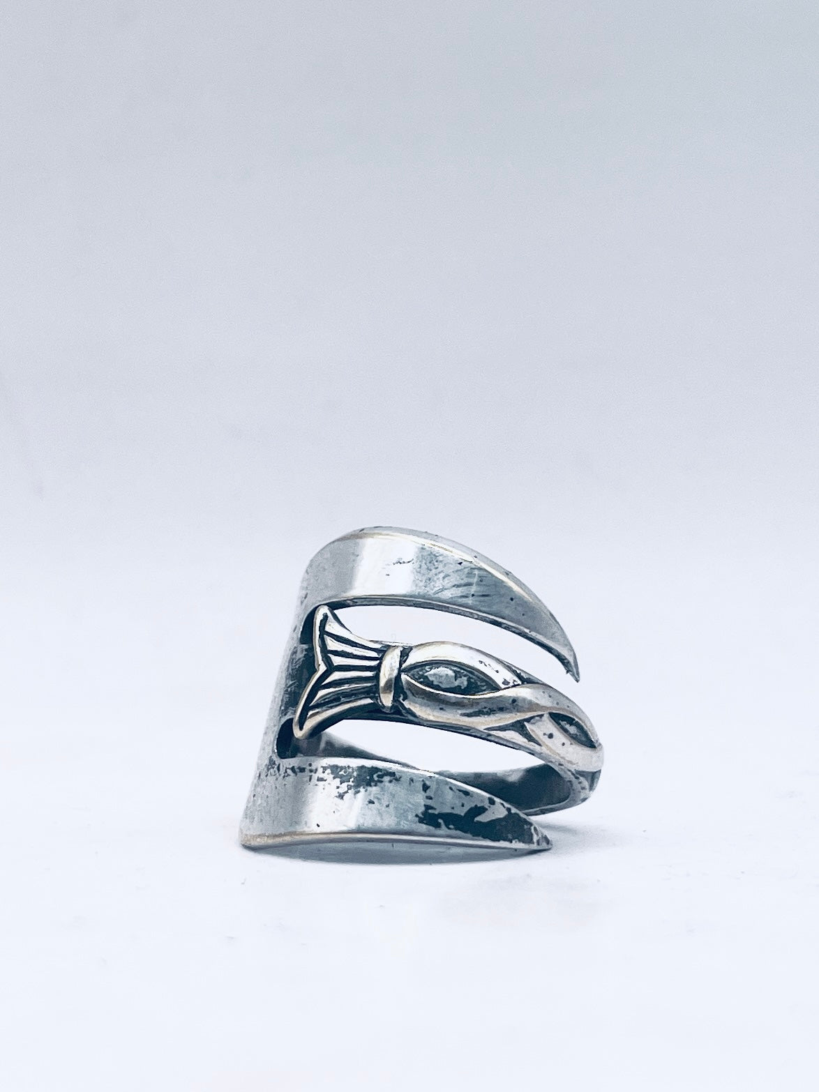 Anello Artigianale Mod. FORCHETTA TRIDENTE UOMO  Realizzato con Antica posata in Argento (Prima Metà del ’900)