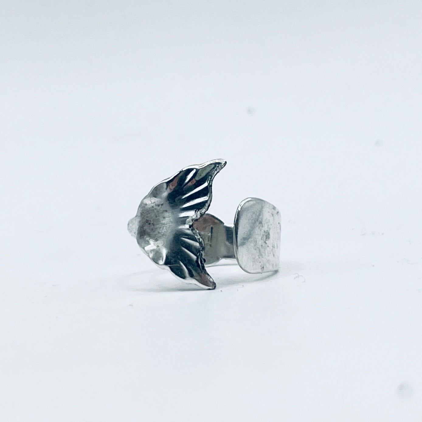 Anello Artigianale Mod. MINICODA#11 Realizzato con Antica posata in Argento (Prima Metà del ’900)