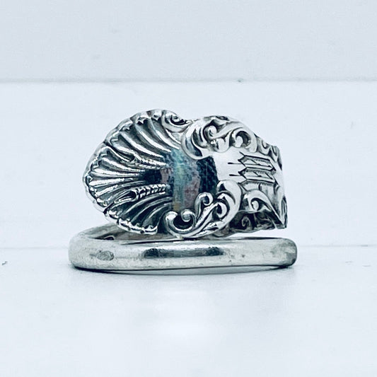Anello Artigianale Mod. SPIRALE  Realizzato con Antica posata in Argento (Prima Metà del ’900)