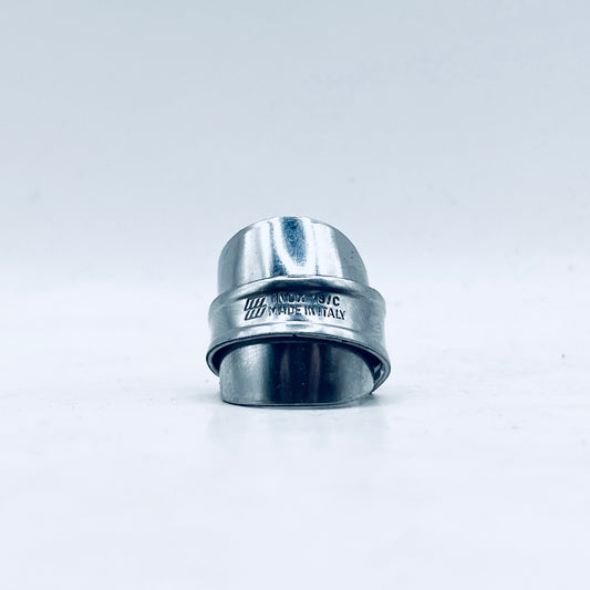Anello Artigianale Mod. INTERO MANICO SOPRA  Realizzato con intero Cucchiaino in ACCIAIO