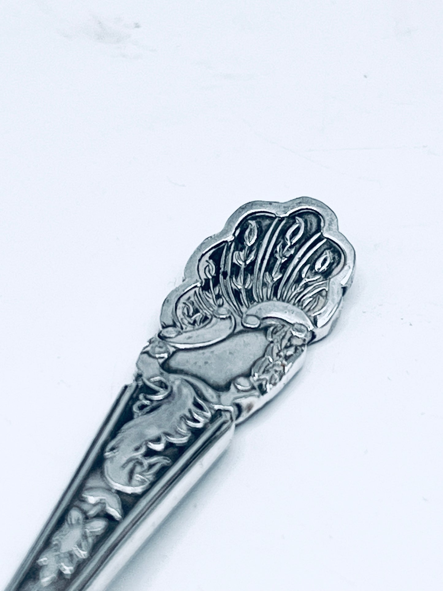 Anello Artigianale PAVONE Mod. SPIRALE/INTERO/CLASSICO  Realizzato con intero Antico Cucchiaino in Argento (Prima Metà del ’900)