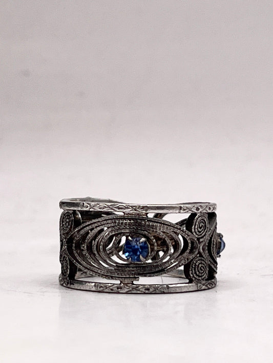 Anello Artigianale SPILLA IPNOSI Mod. SPILLA FILIGRANA Realizzato con Antica spilla in Argento (Prima Metà del ’900)