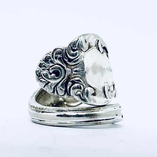 Anello Artigianale Mod. SPIRALE  Realizzato con Antica posata in Argento (Prima Metà del ’900)
