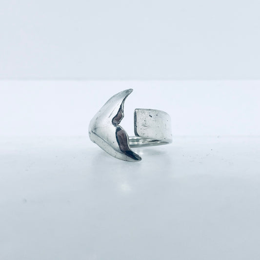 Anello Artigianale Mod. MINICODA#10  Realizzato con Antica posata in Argento (Prima Metà del ’900)