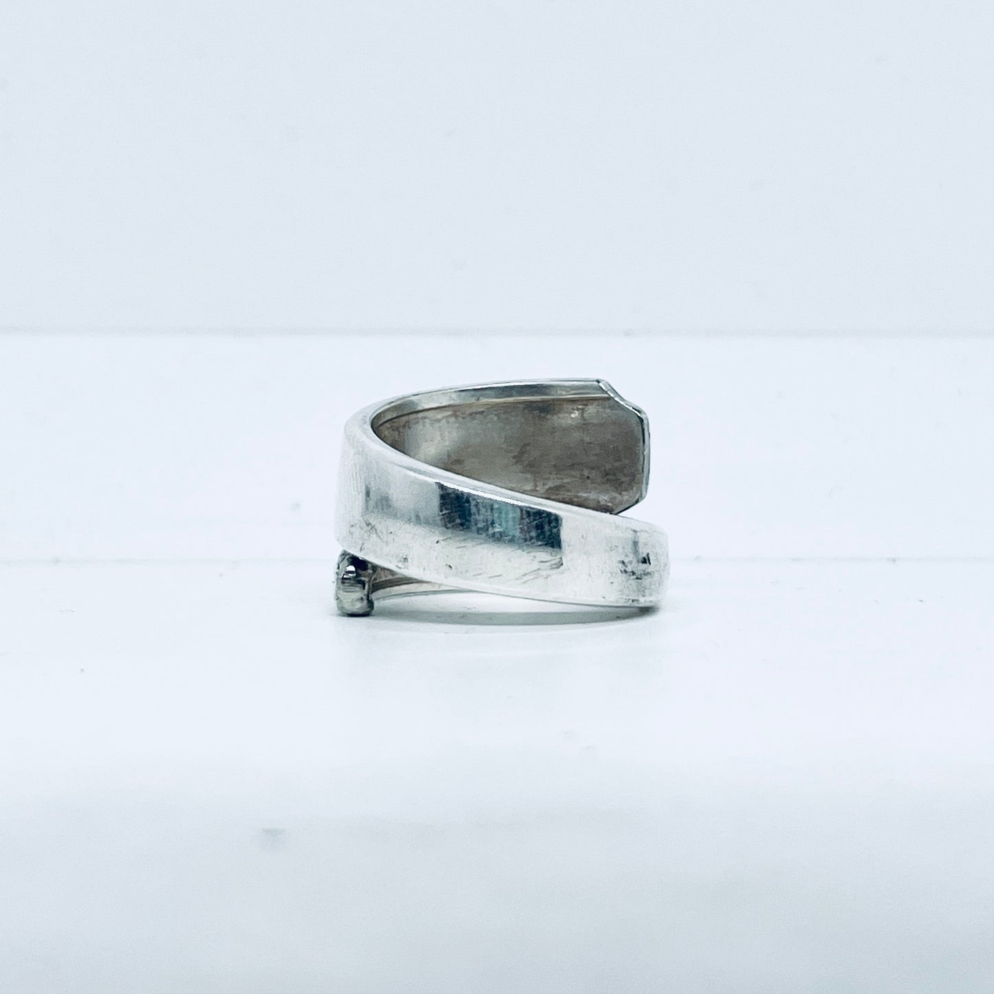 Anello Artigianale Mod. SPIRALE  Realizzato con Antica posata in Argento (Prima Metà del ’900)