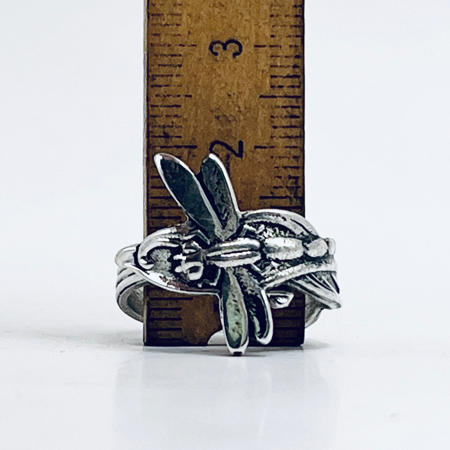 Anello Artigianale LIBELLULA Mod. CLASSICO/SPIRALE  Realizzato con Antica posata in Argento (Prima Metà del ’900)