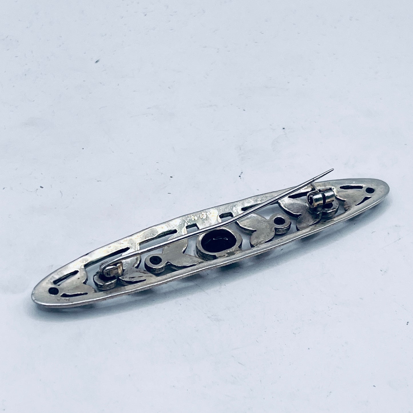 Anello Artigianale SPILLA ONICE Mod. SPILLA Realizzato con Antica spilla in Argento (Prima Metà del ’900)