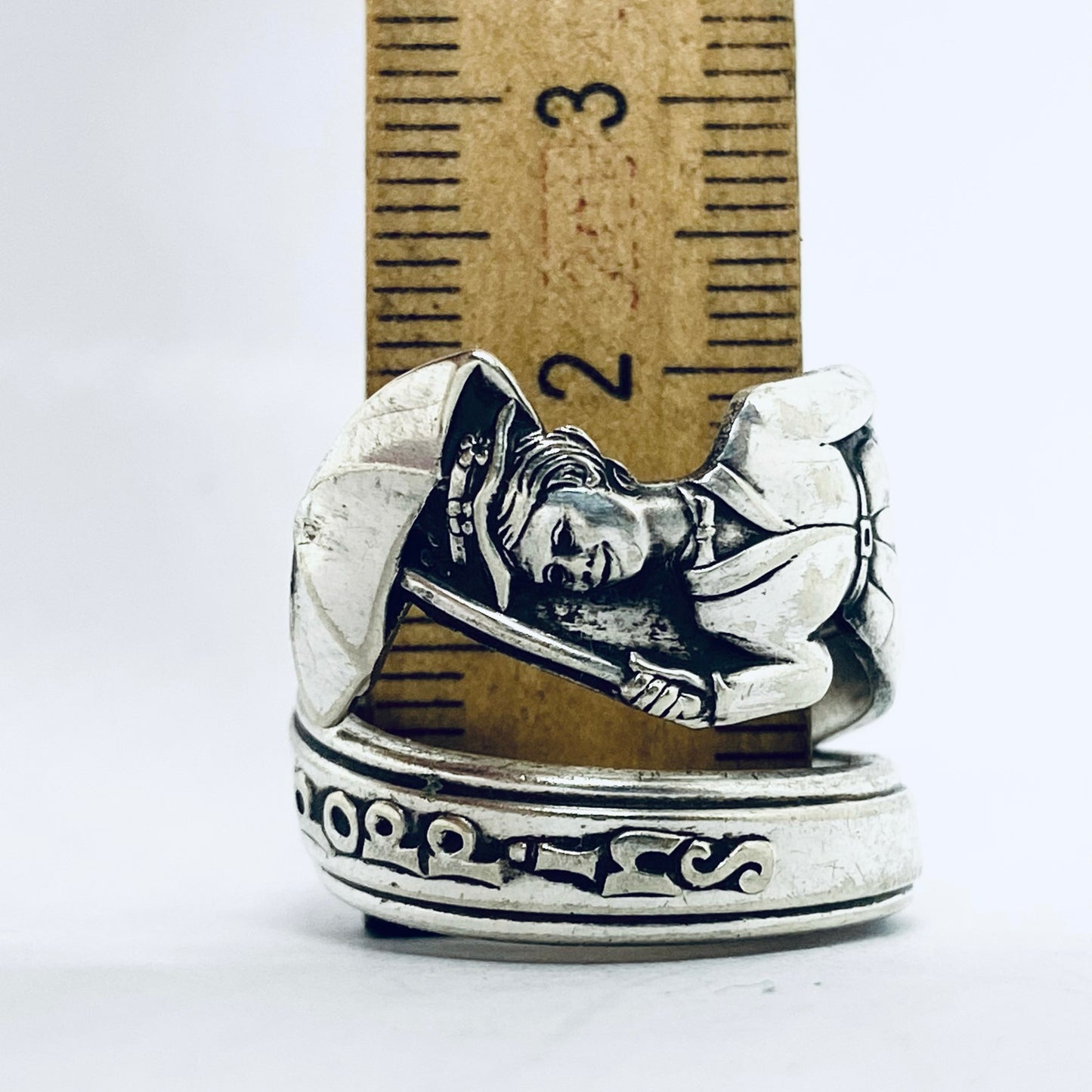 Anello Artigianale MARY POPPINS Mod. SPIRALE  Realizzato con Antica posata in Argento (Prima Metà del ’900)