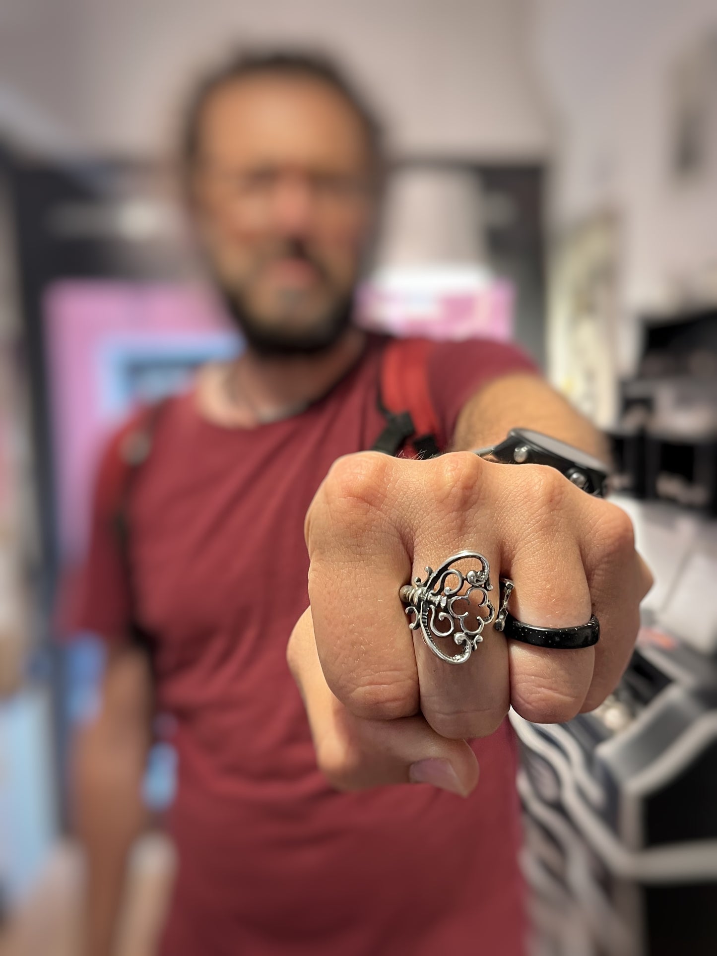 Anello Artigianale “CHIAVE CORONA ARGENTO 925” Realizzato con Antica Chiave in Argento