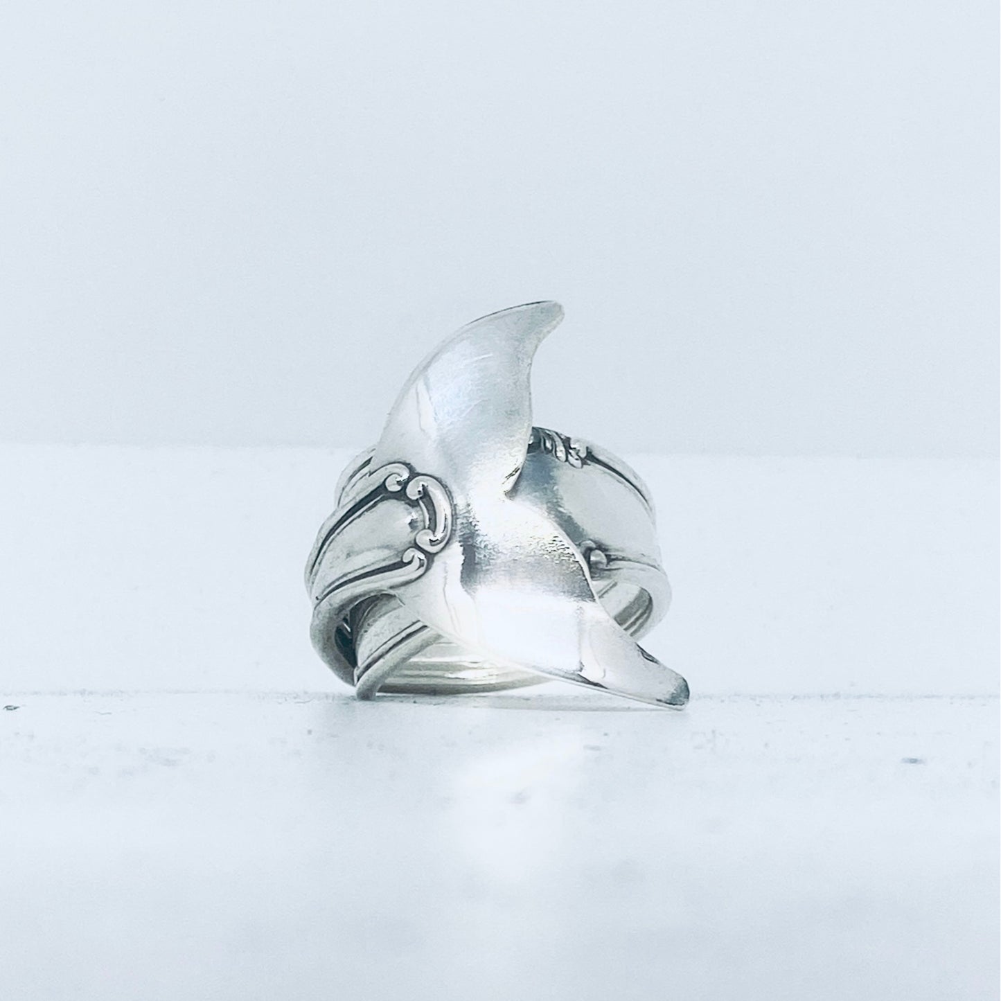 Anello Artigianale Mod. CODA#02  Realizzato con Antica posata in Argento (Prima Metà del ’900)