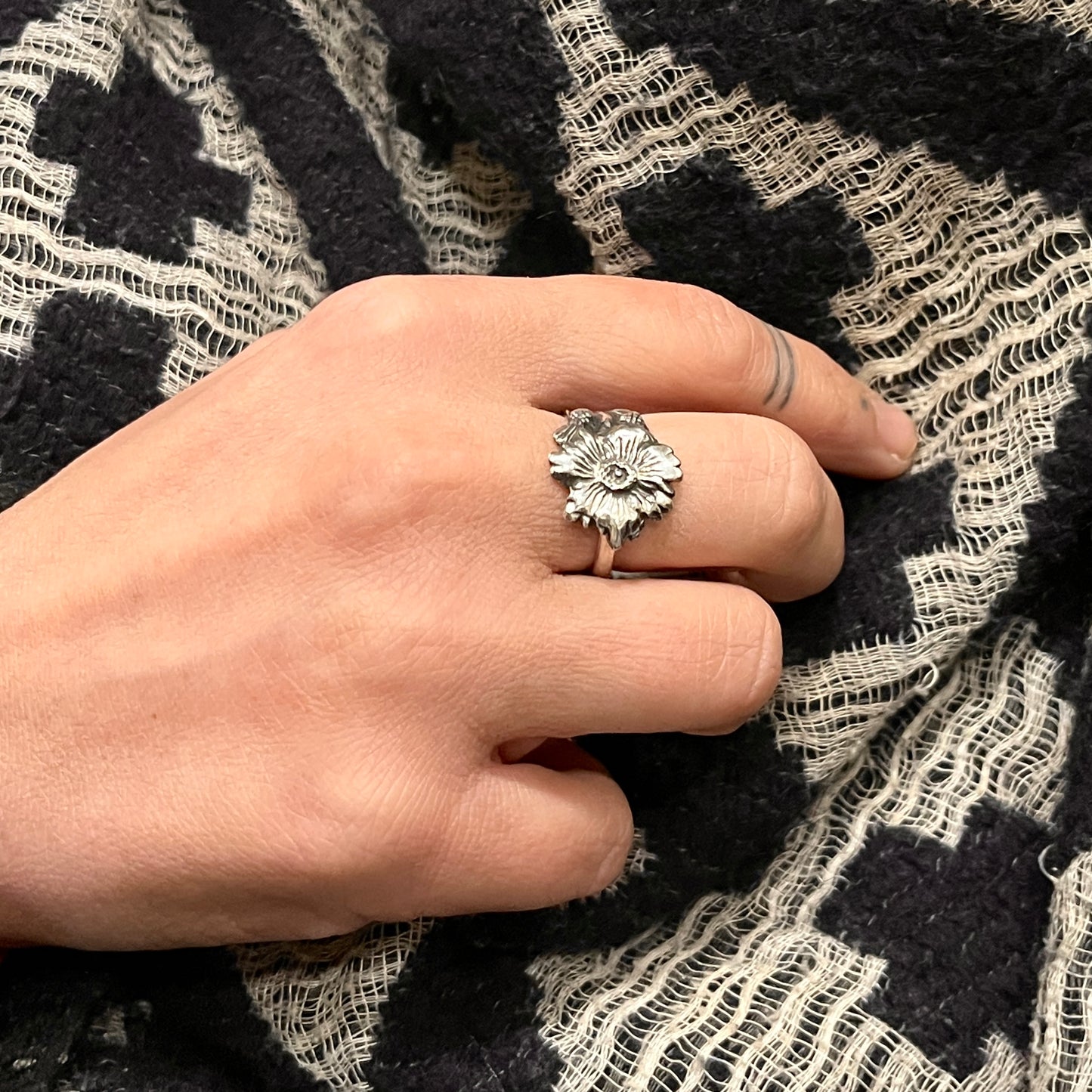 Anello Artigianale CARDO SCOZIA Mod. SPIRALE/CLASSICO Realizzato con Antica posata in Argento (Prima Metà del ’900)
