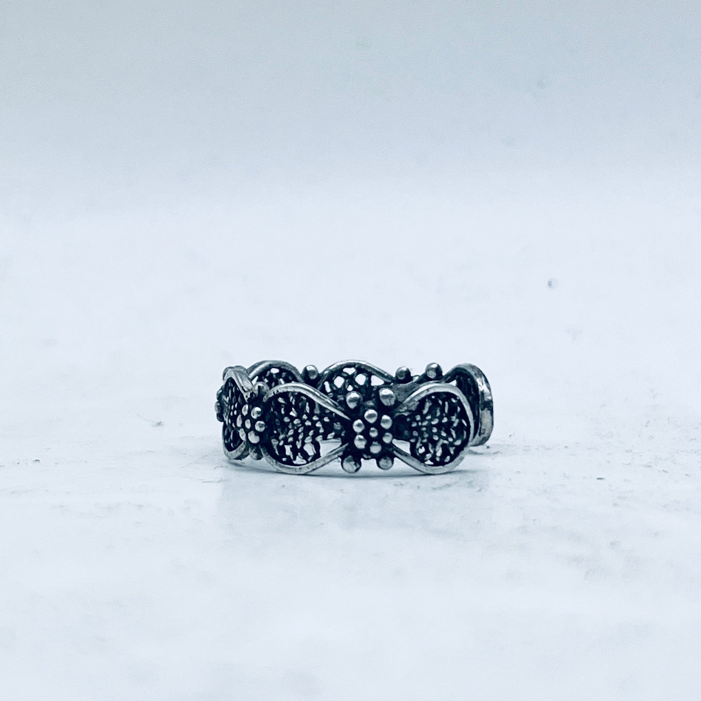 Anello Artigianale FILIGRANA Mod. SPILLA Realizzato con Antica spilla in Argento (Prima Metà del ’900)
