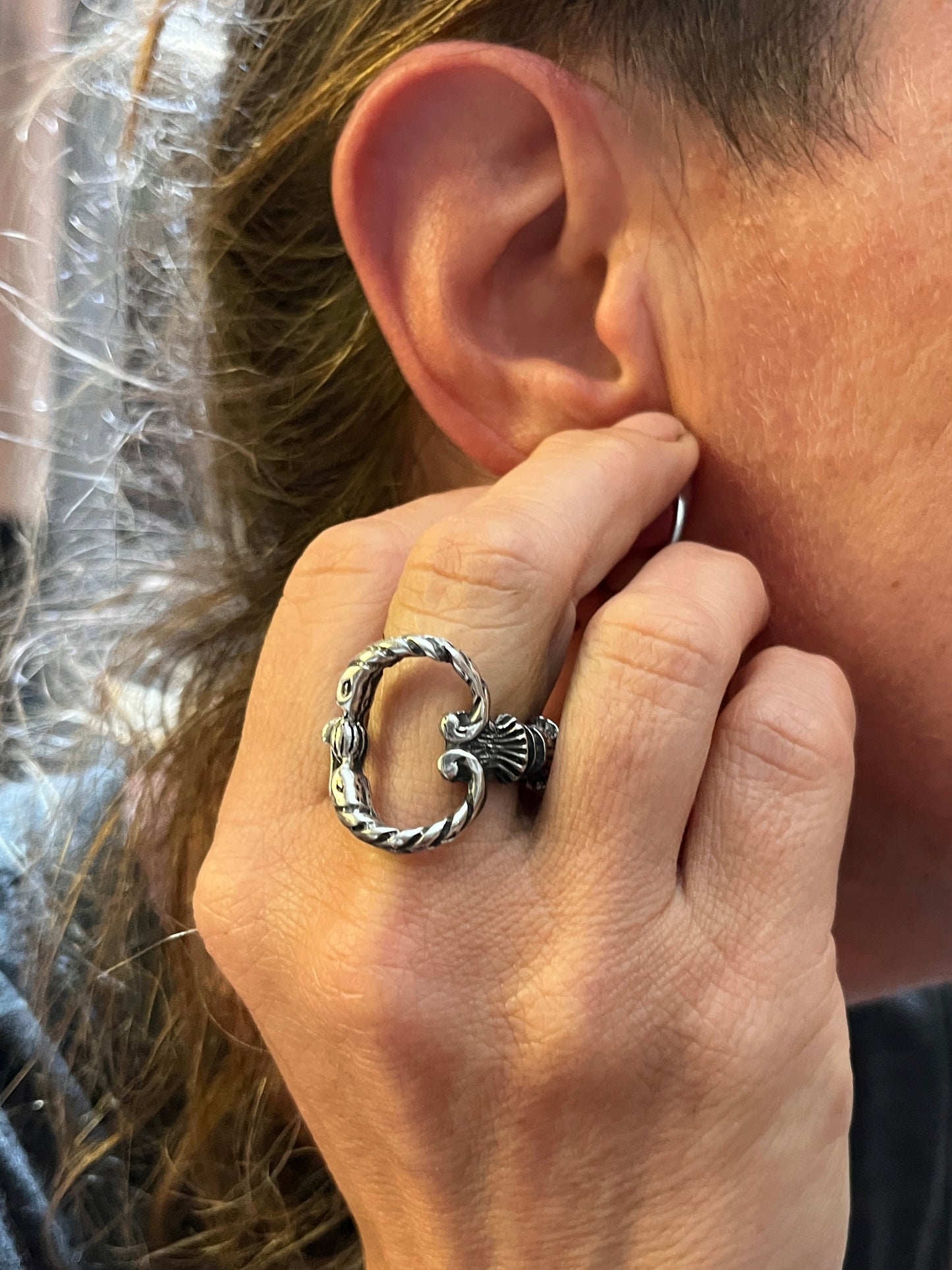 Anello Artigianale “CHIAVE SERPENTI ARGENTO 925” Realizzato con Antica Chiave in Argento
