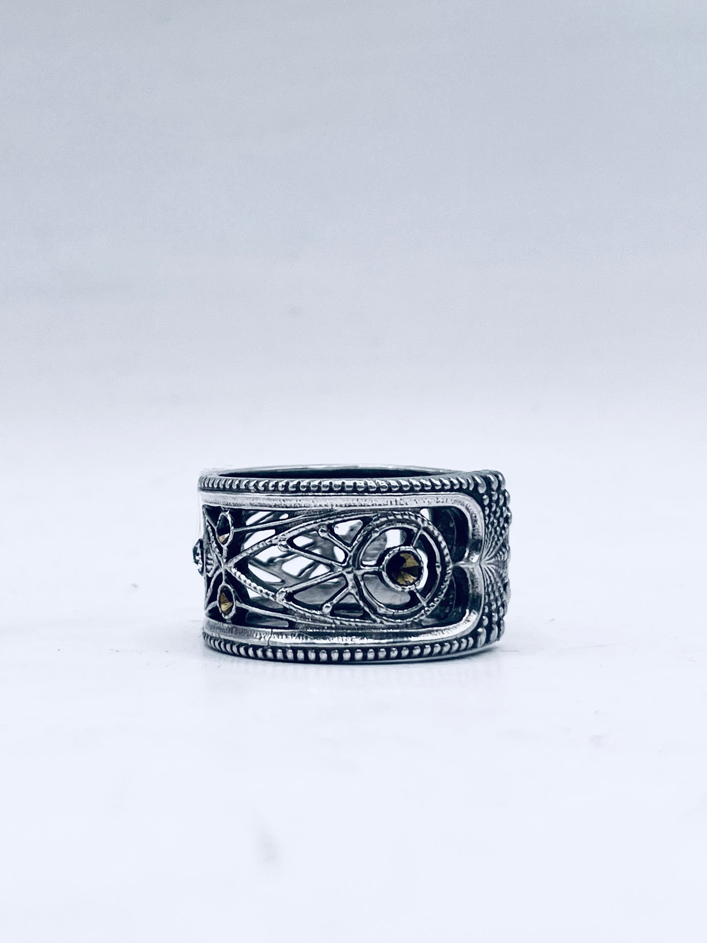 Anello Artigianale SPILLA COSTELLAZIONI Mod. SPILLA Realizzato con Antica spilla in Argento (Prima Metà del ’900)