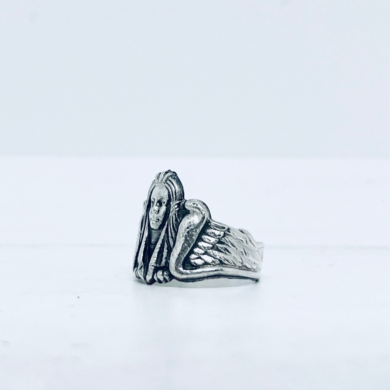 Anello Artigianale CLEOPATRA Mod. SPILLA Realizzato con Antica spilla in Argento (Prima Metà del ’900)