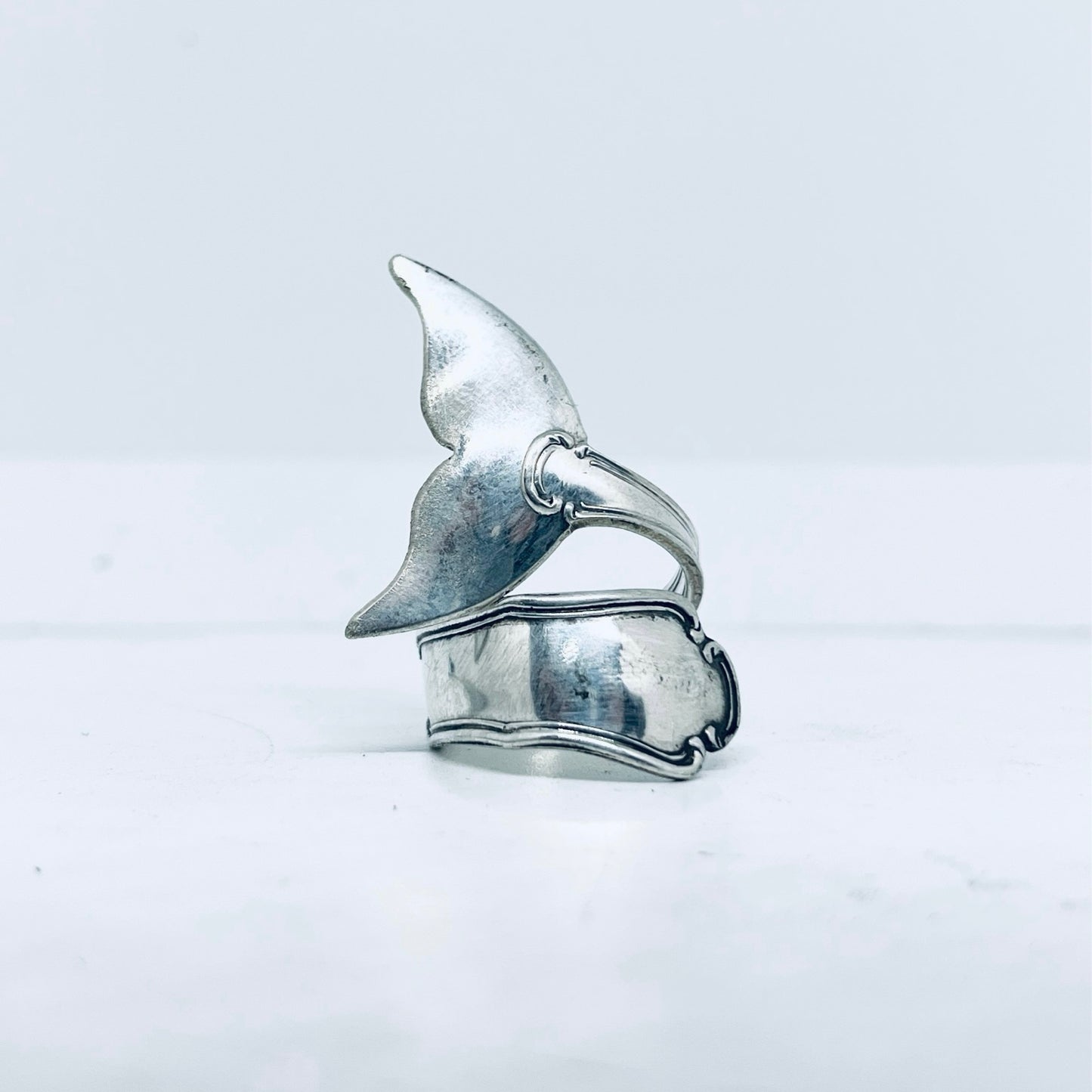 Anello Artigianale Mod. CODA#05  Realizzato con Antica posata in Argento (Prima Metà del ’900)