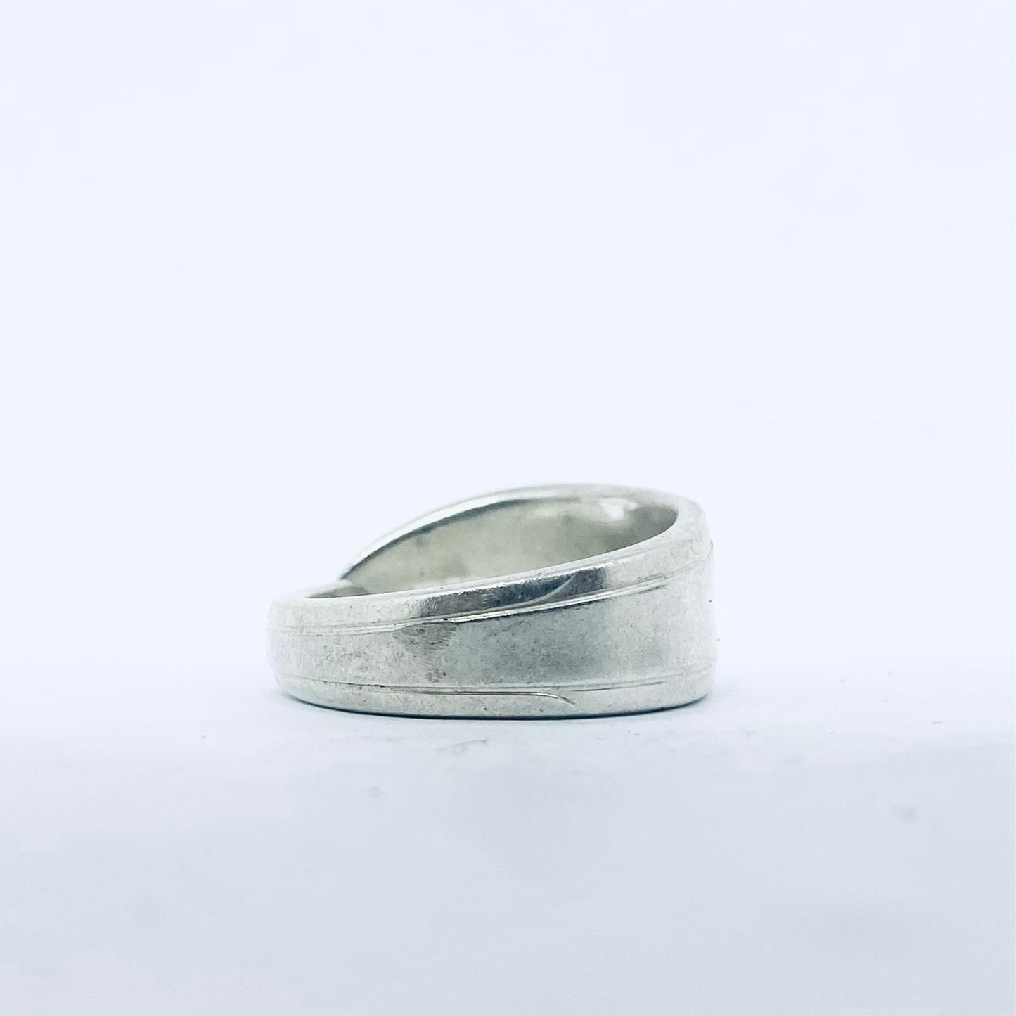 Anello Artigianale Mod. CLASSICO  Realizzato con Antica posata in Argento (Prima Metà del ’900)