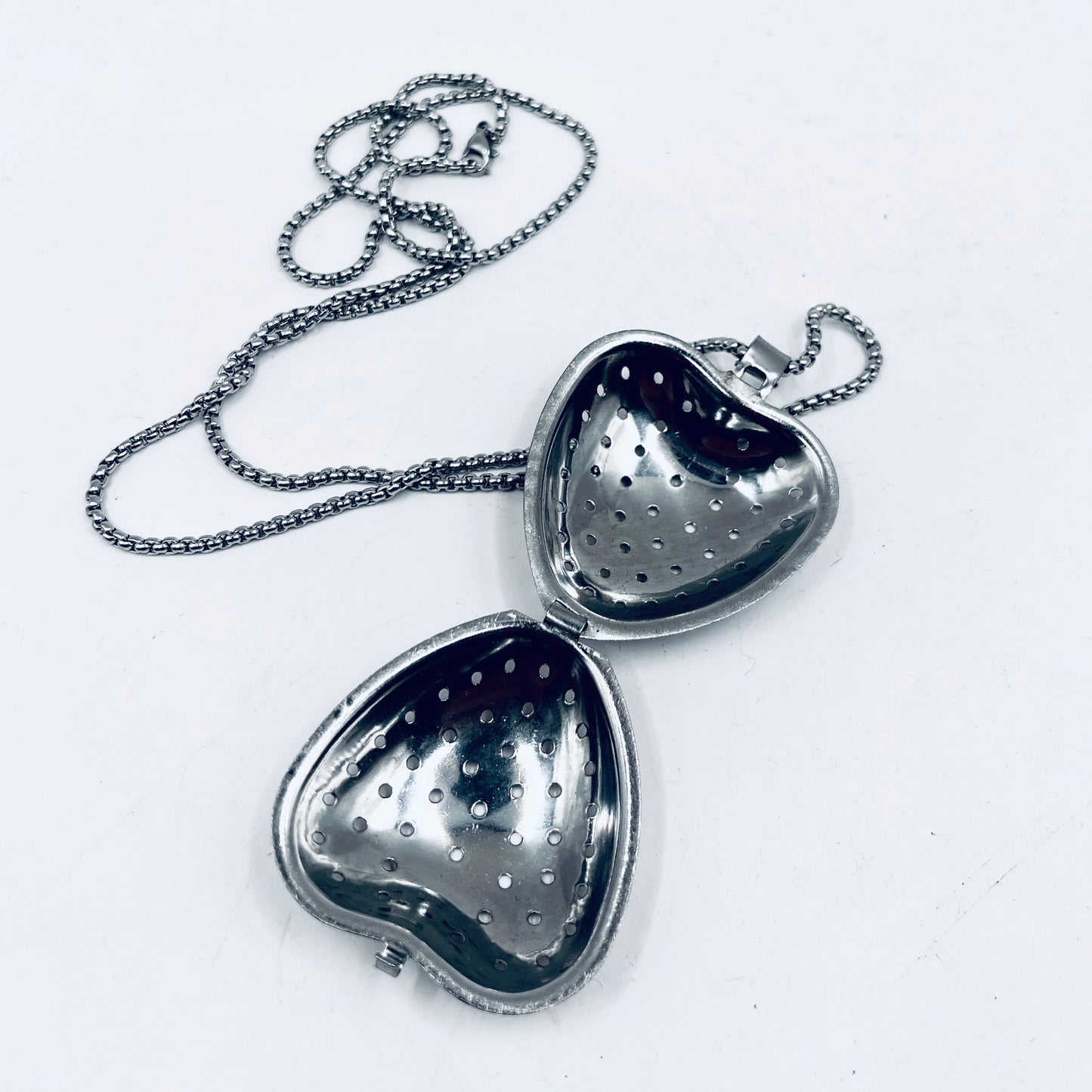 Pendente Artigianale Mod. INFUSORE CUORE Realizzato con Posata in ACCIAIO