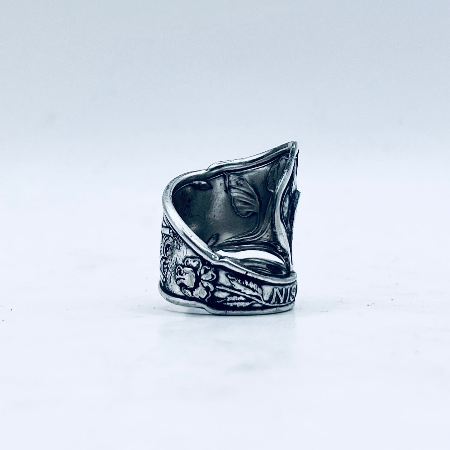 Anello Artigianale Mod. CLASSICO/SPIRALE  WISCONSIN Realizzato con Antica posata in Argento (Prima Metà del ’900)